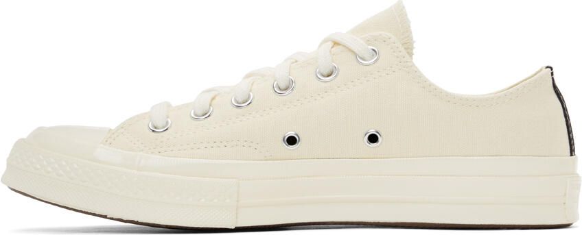 Comme des Garçons Play Off-White Converse Edition Half Heart Chuck 70 Low Sneakers - Picture 6