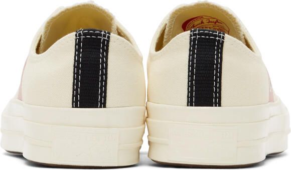 Comme des Garçons Play Off-White Converse Edition Half Heart Chuck 70 Low Sneakers - Picture 9