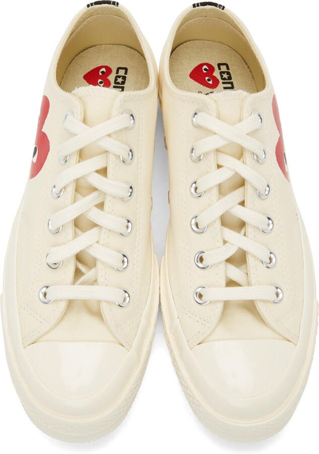 Comme des Garçons Play Off-White Converse Edition Half Heart Chuck 70 Low Sneakers