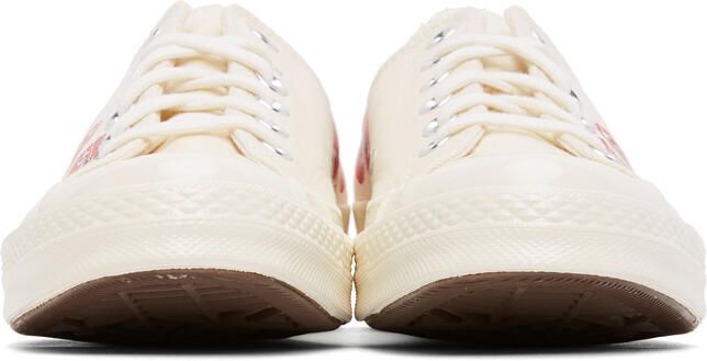 Comme des Garçons Play Off-White Converse Edition Multiple Hearts Chuck 70 Low Sneakers - Picture 3