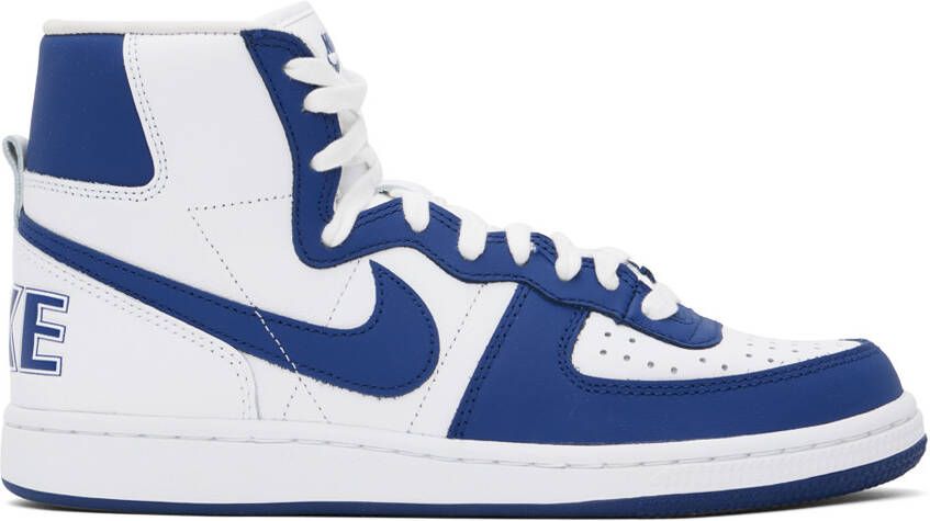 Comme des Garçons Homme Plus Blue & White Nike Edition Terminator High Sneakers - Picture 2