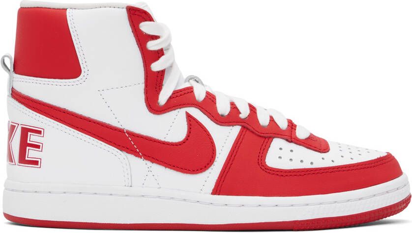 Comme des Garçons Homme Plus Red & White Nike Edition Terminator High Sneakers - Picture 3
