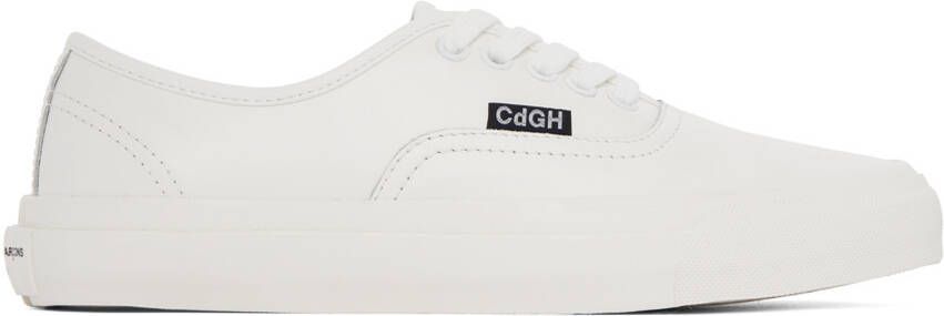 Comme des Garçons Homme White Paneled Sneakers - Picture 5