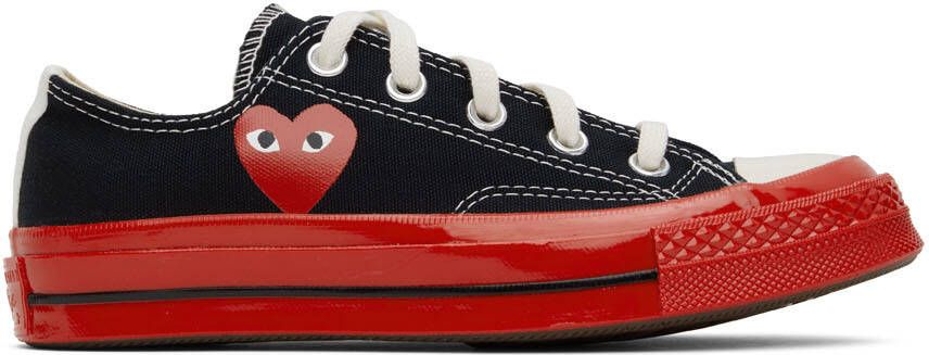 Comme des Garçons Play Off-White & Red Converse Edition Chuck 70 Low-Top Sneakers