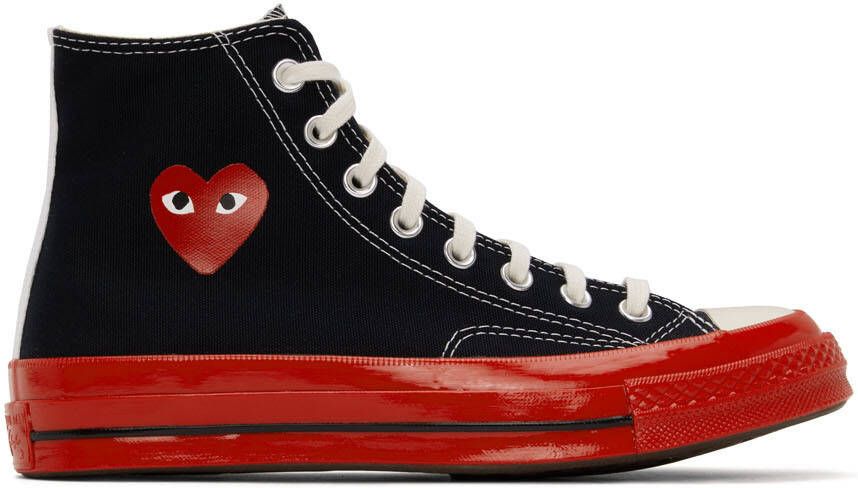Comme des Garçons Play Off-White & Red Converse Edition PLAY Chuck 70 High-Top Sneakers