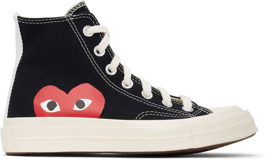 Comme des Garçons Play Black Converse Edition Half Heart Chuck 70 High Sneakers