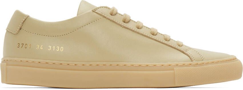 Common Projects Beige Original Achilles Low Sneakers - Picture 5