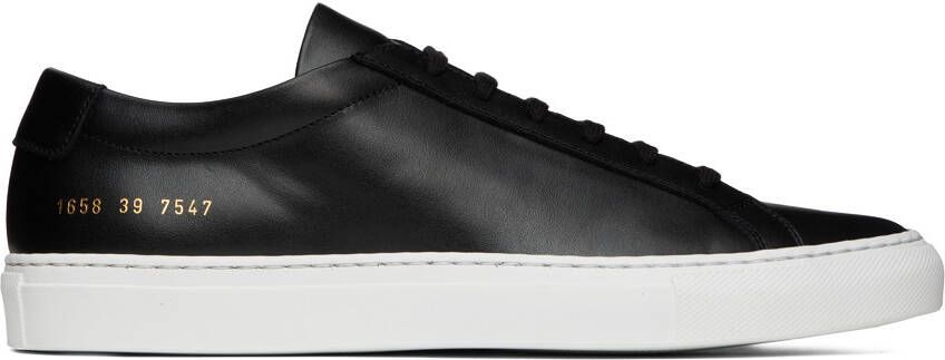 Common Projects Black Achilles Low Sneakers - Picture 5