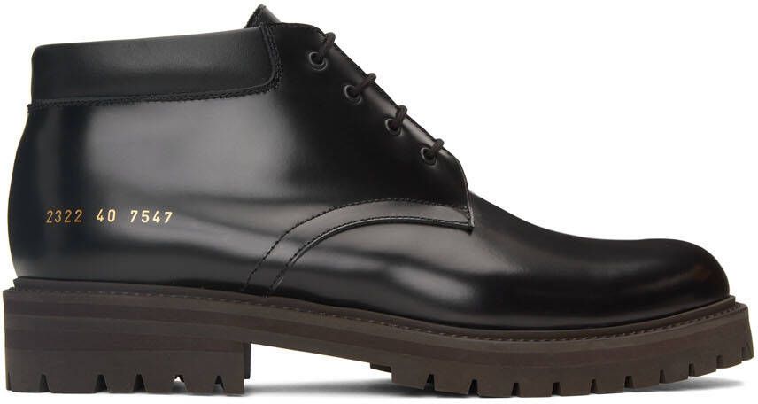 Common Projects Black Combat Derby Boots - Picture 5