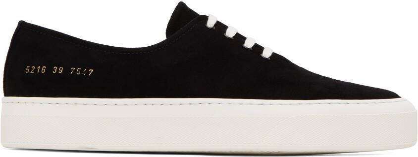 Common Projects Black Four Hole Sneakers - Picture 5