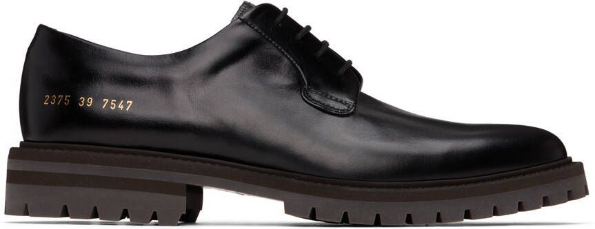 Common Projects Black Leather Derbys - Picture 5