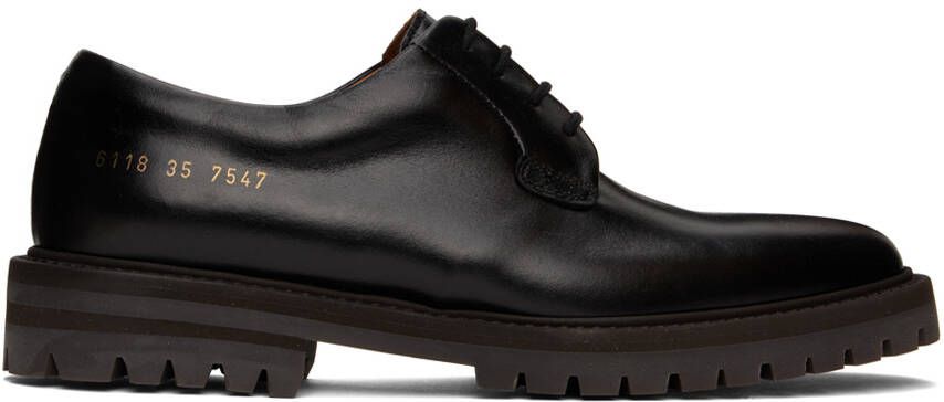 Common Projects Black Leather Derbys - Picture 5