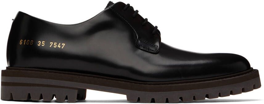 Common Projects Black Leather Derbys