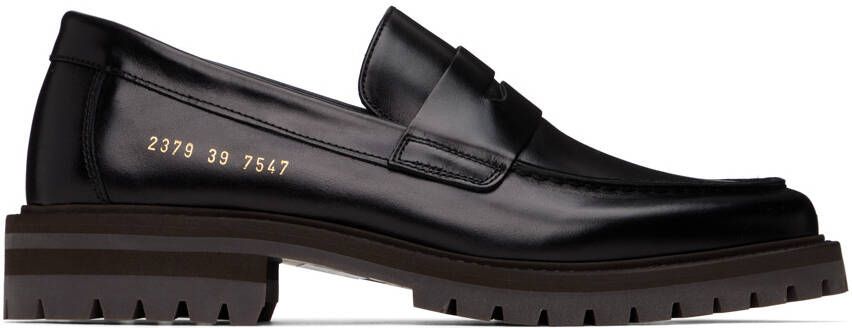 Common Projects Black Leather Loafers - Picture 5