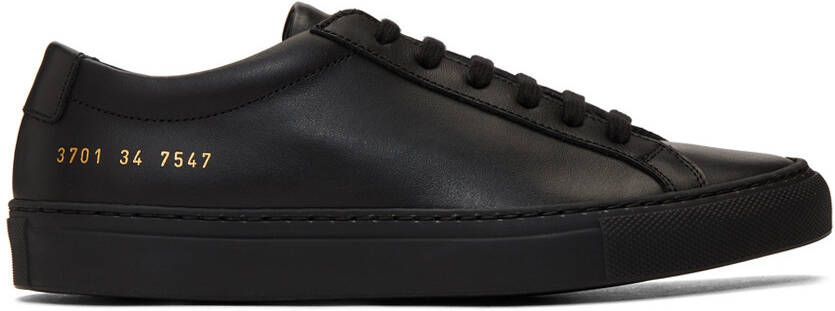 Common Projects Black Original Achilles Low Sneakers - Picture 3