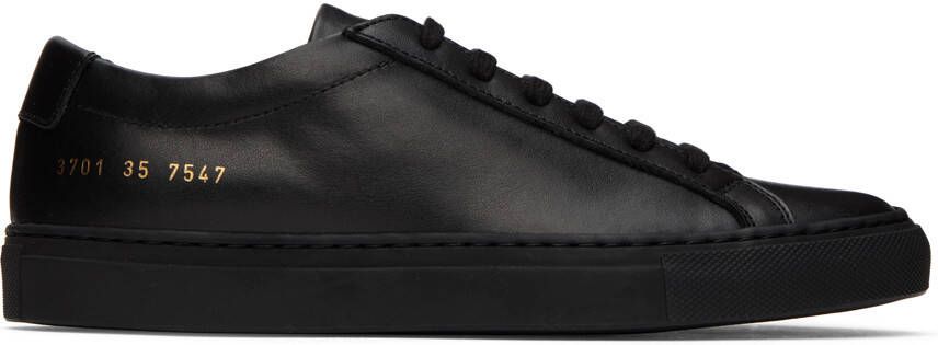 Common Projects Black Original Achilles Sneakers - Picture 5