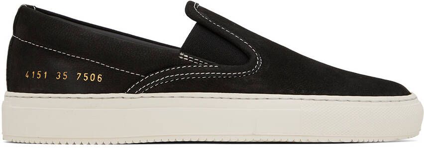 Common Projects Black Slip-On Sneakers - Picture 5