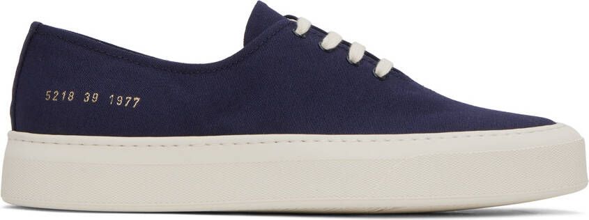 Common Projects Blue Four Hole Sneakers - Picture 5