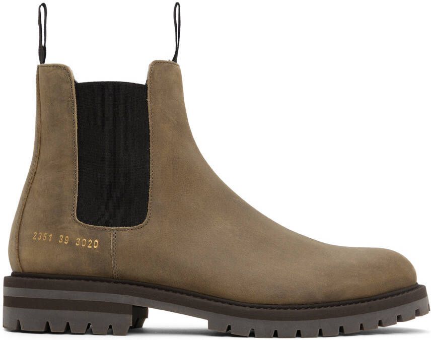 Common Projects Brown Winter Chelsea Boots