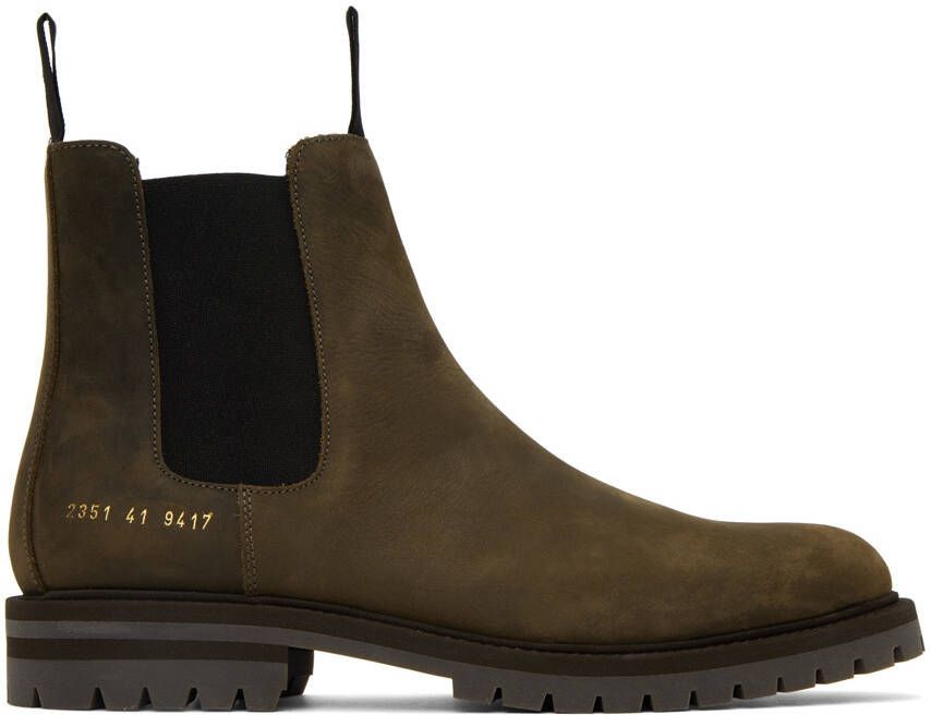 Common Projects Brown Winter Chelsea Boots - Picture 4