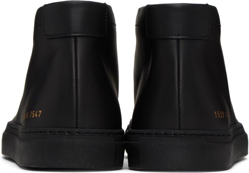 Common Projects Black Achilles Mid Sneakers