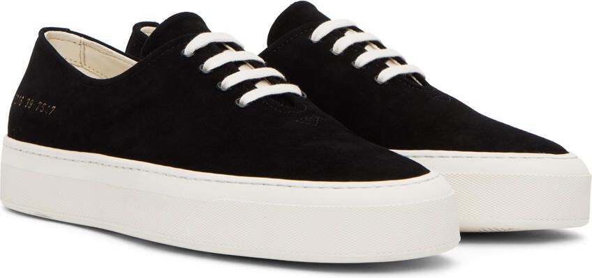 Common Projects Black Four Hole Sneakers - Picture 2
