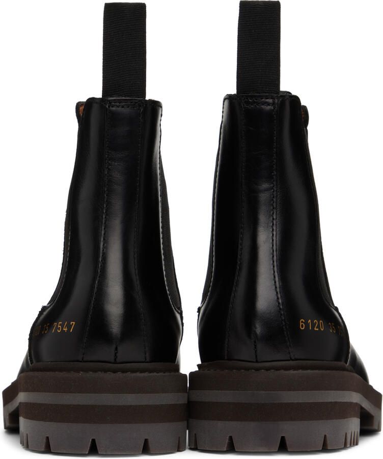 Common Projects Black Grained Chelsea Boots