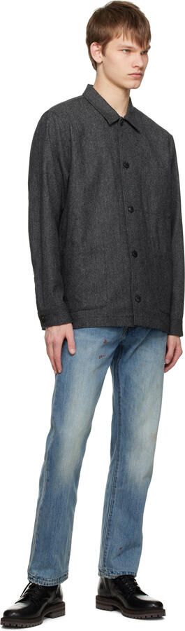 Common Projects Black Leather Combat Boots - Picture 4