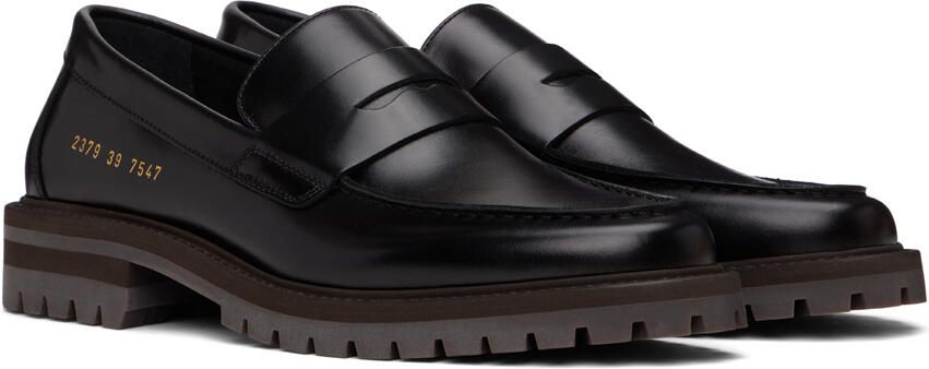 Common Projects Black Leather Loafers - Picture 2