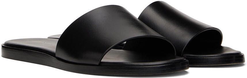 Common Projects Black Leather Slides - Picture 3
