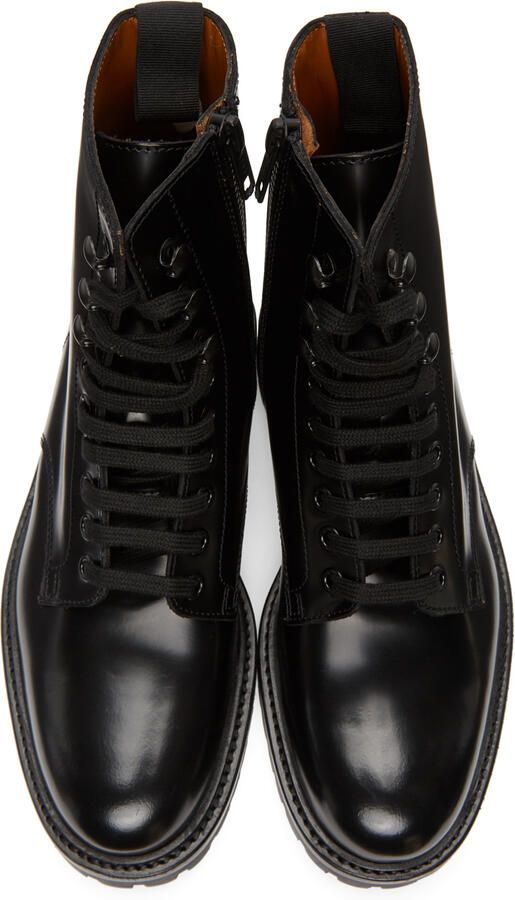 Common Projects Black Lug Sole Combat Boots - Picture 3