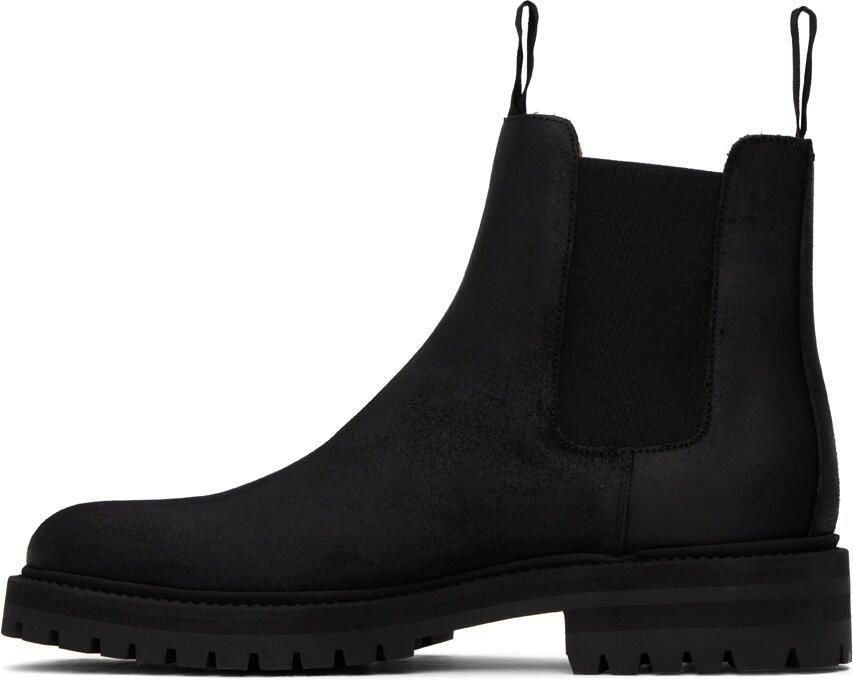 Common Projects Black Stamped Chelsea Boots - Picture 3