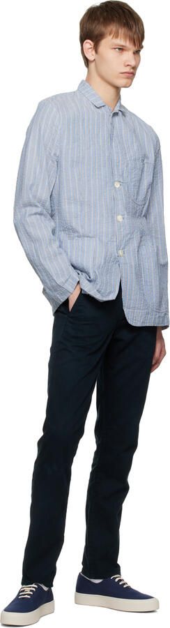 Common Projects Blue Four Hole Sneakers - Picture 4