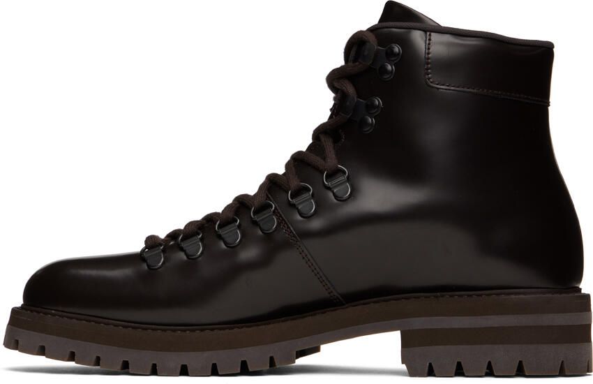 Common Projects Brown Leather Hiking Boots - Picture 3