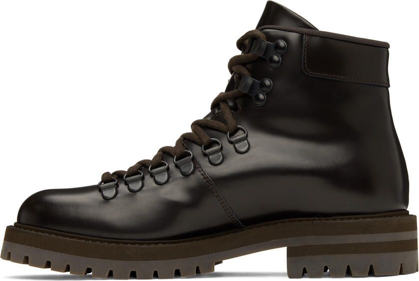 Common Projects Brown Leather Hiking Boots - Picture 3