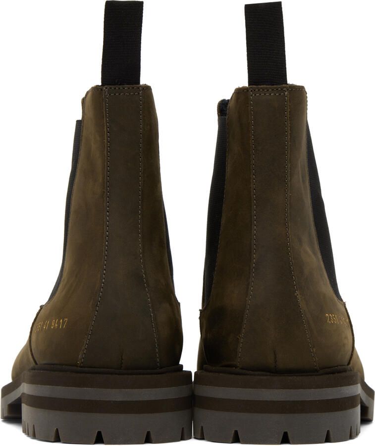 Common Projects Brown Winter Chelsea Boots