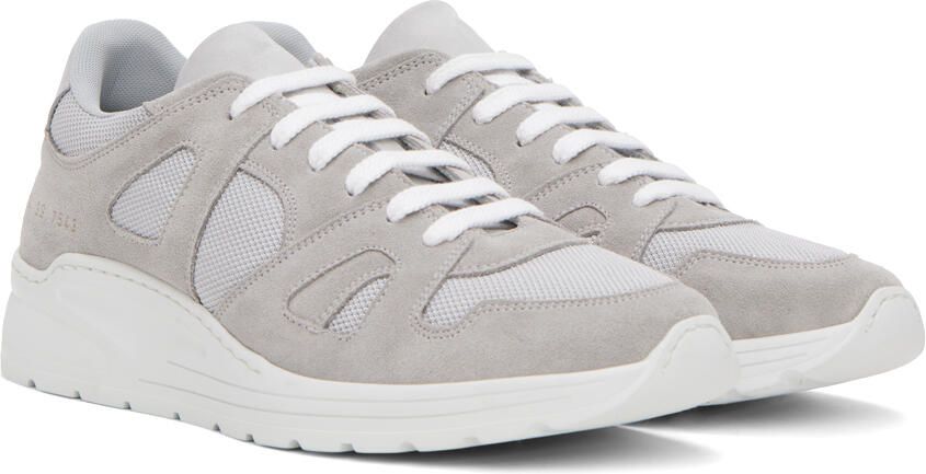 Common Projects Gray & White Track 80 Sneakers - Picture 2