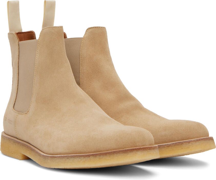 Common Projects Tan Suede Chelsea Boots - Picture 2
