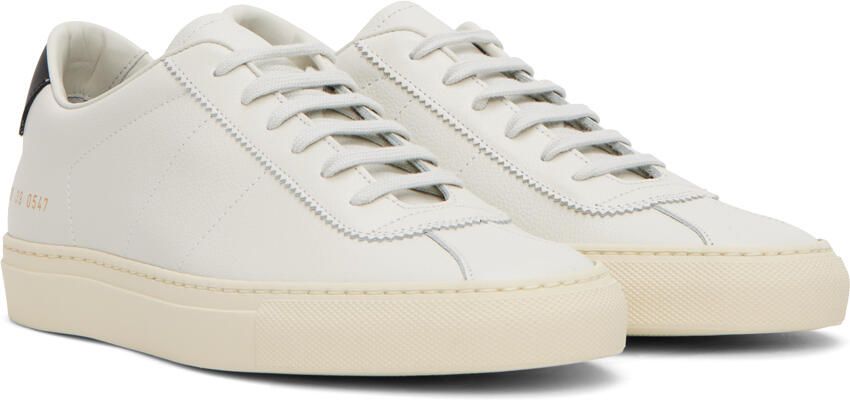 Common Projects White & Black Tennis 77 Sneakers - Picture 2