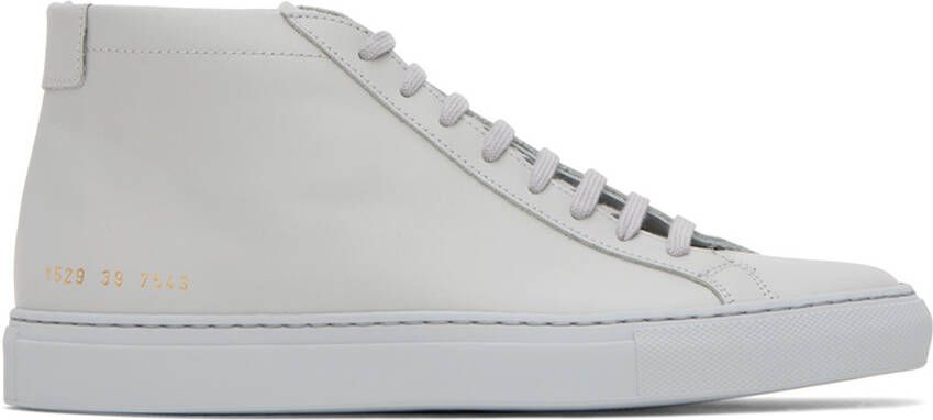 Common Projects Gray Achilles Mid Sneakers - Picture 5
