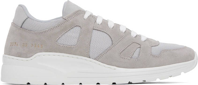 Common Projects Gray & White Track 80 Sneakers - Picture 5