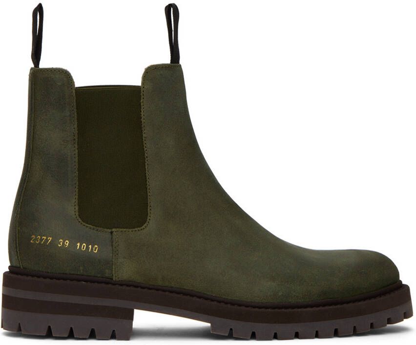 Common Projects Green Kenia Chelsea Boots - Picture 5