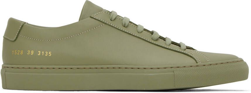 Common Projects Green Original Achilles Low Sneakers - Picture 5