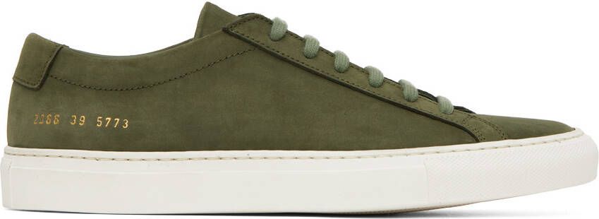 Common Projects Khaki Achilles Sneakers - Picture 5