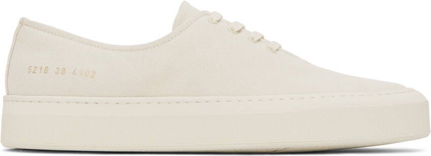 Common Projects Off-White Four Hole Sneakers - Picture 5