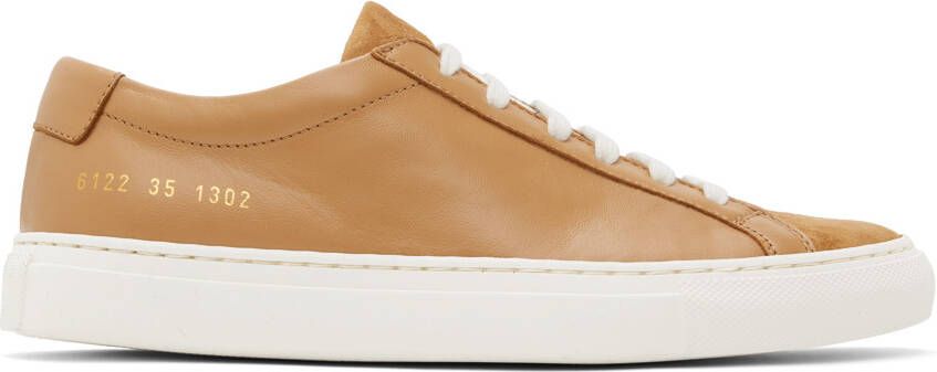 Common Projects Tan Achilles Low Sneakers - Picture 5
