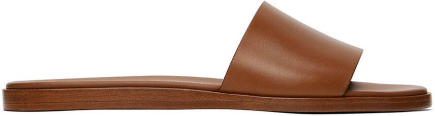 Common Projects Tan Leather Slides