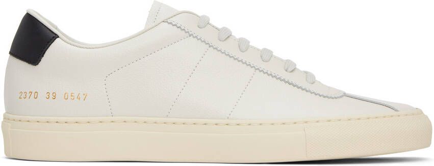 Common Projects White & Black Tennis 77 Sneakers - Picture 5