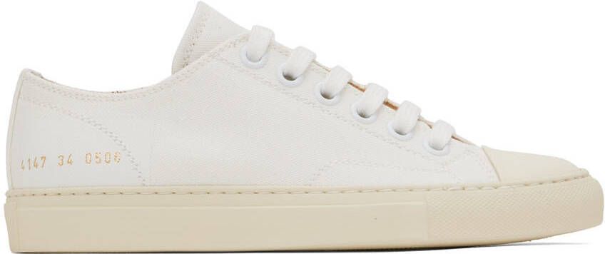 Common Projects White Tournament Low Sneakers - Picture 5