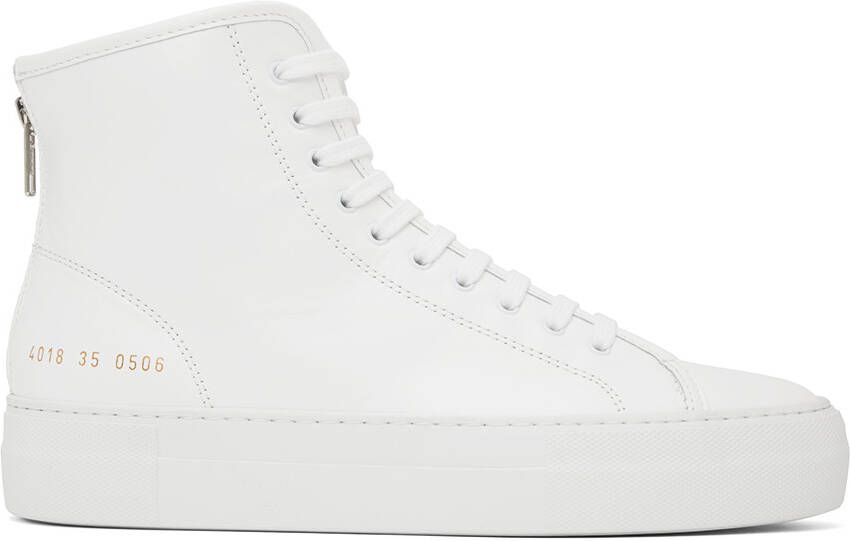Common Projects White Tournament Super High Sneakers - Picture 5